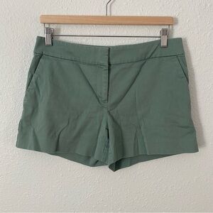 Ann Taylor Loft the Riviera Short, teal aqua green chino size 4